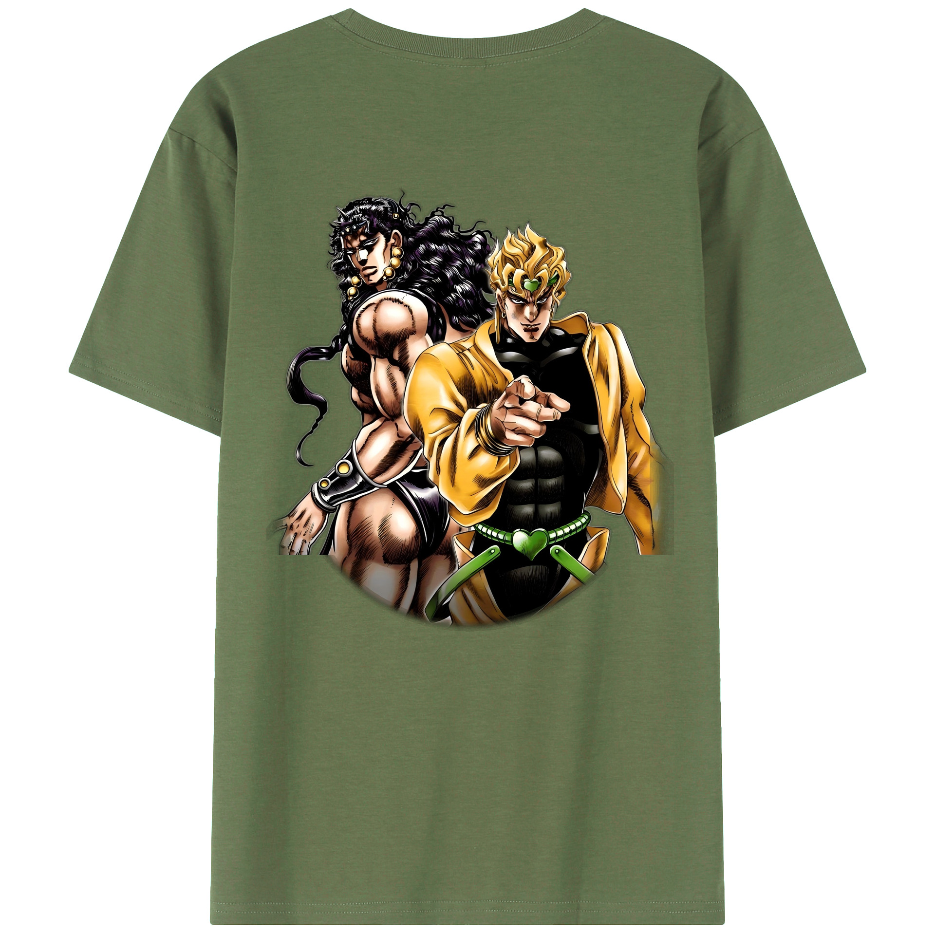 （画像用） ジョジョの奇妙な冒険 ディオ?ブランドー JoJo's Bizarre Adventure Dio Brando 綿100％ メンズ半袖Tシャツ（バックプリント） 通気性